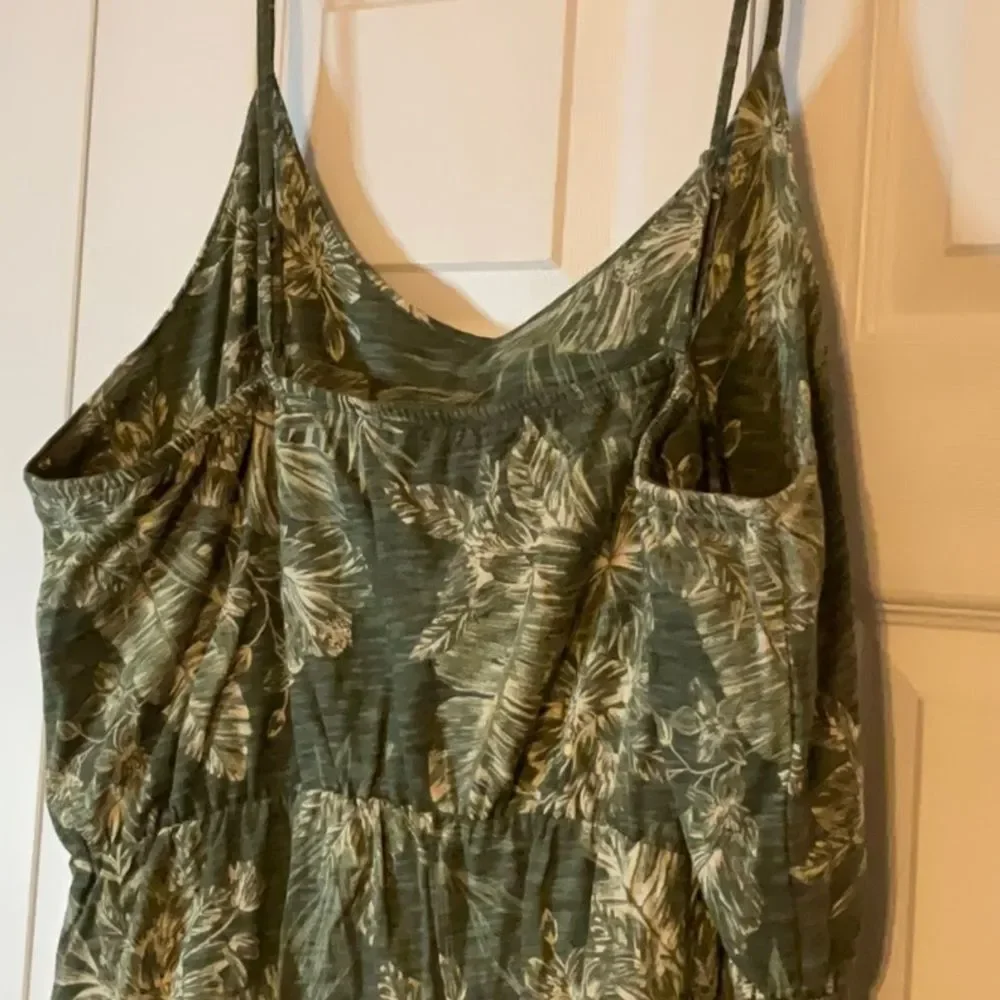 Old Navy Green White Summer Cotton‎ Dress XXL